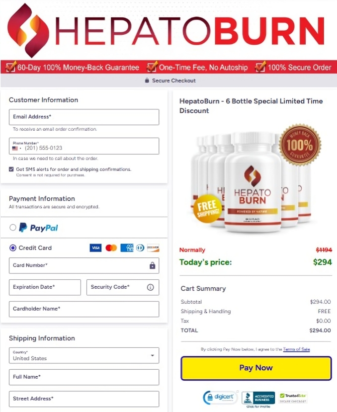 HepatoBurn Order Page